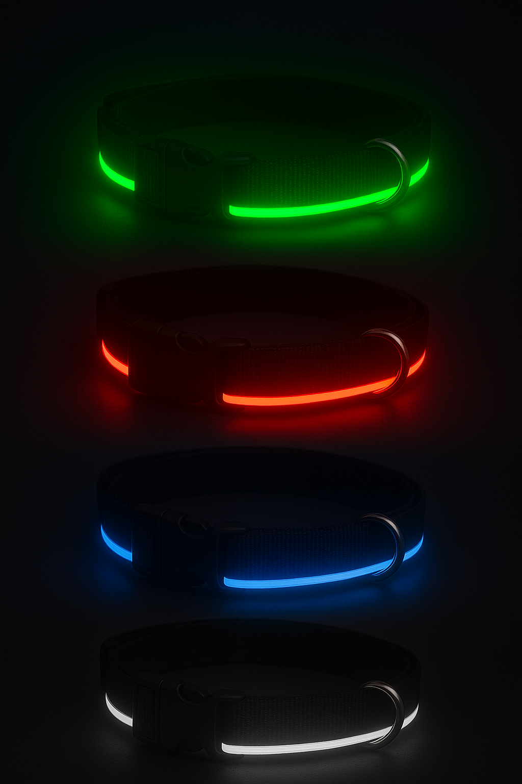 Collier LED Rechargeable pour Chien – Sécurité la Nuit